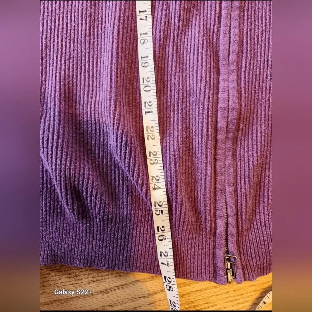 C9 Men's Izod burgundy zip up ribbed sweater knit cardigan size XL